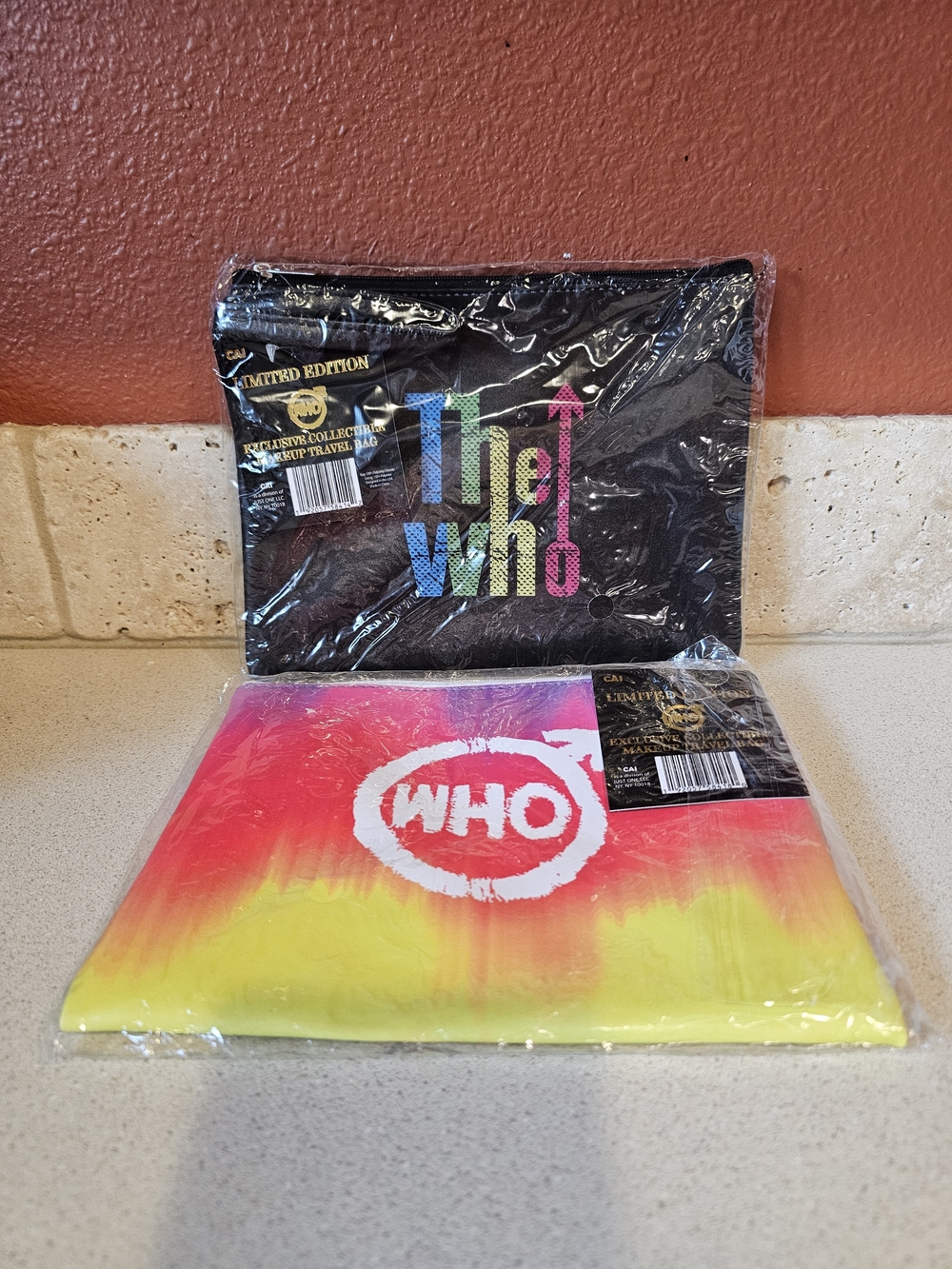 The Who Limited Edition Tie-Dye Cosmetic Bag - Pink Yellow